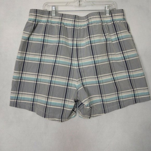 Lacoste Gray Plaid Board Short Mens XL Adjustable Waist Mesh Lined Swim Trunks - Picture 2 of 7
